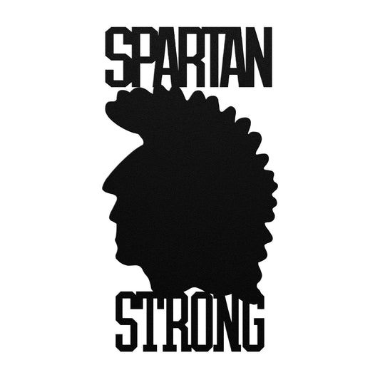 Spartan Strong Metal Sign