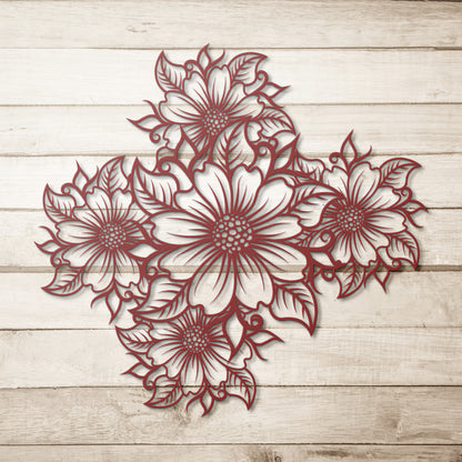 Sunflower Collage Metal Wall Art